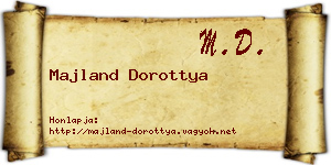 Majland Dorottya névjegykártya